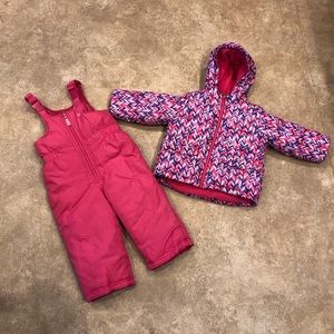 Oshkosh snow set coat and bibs